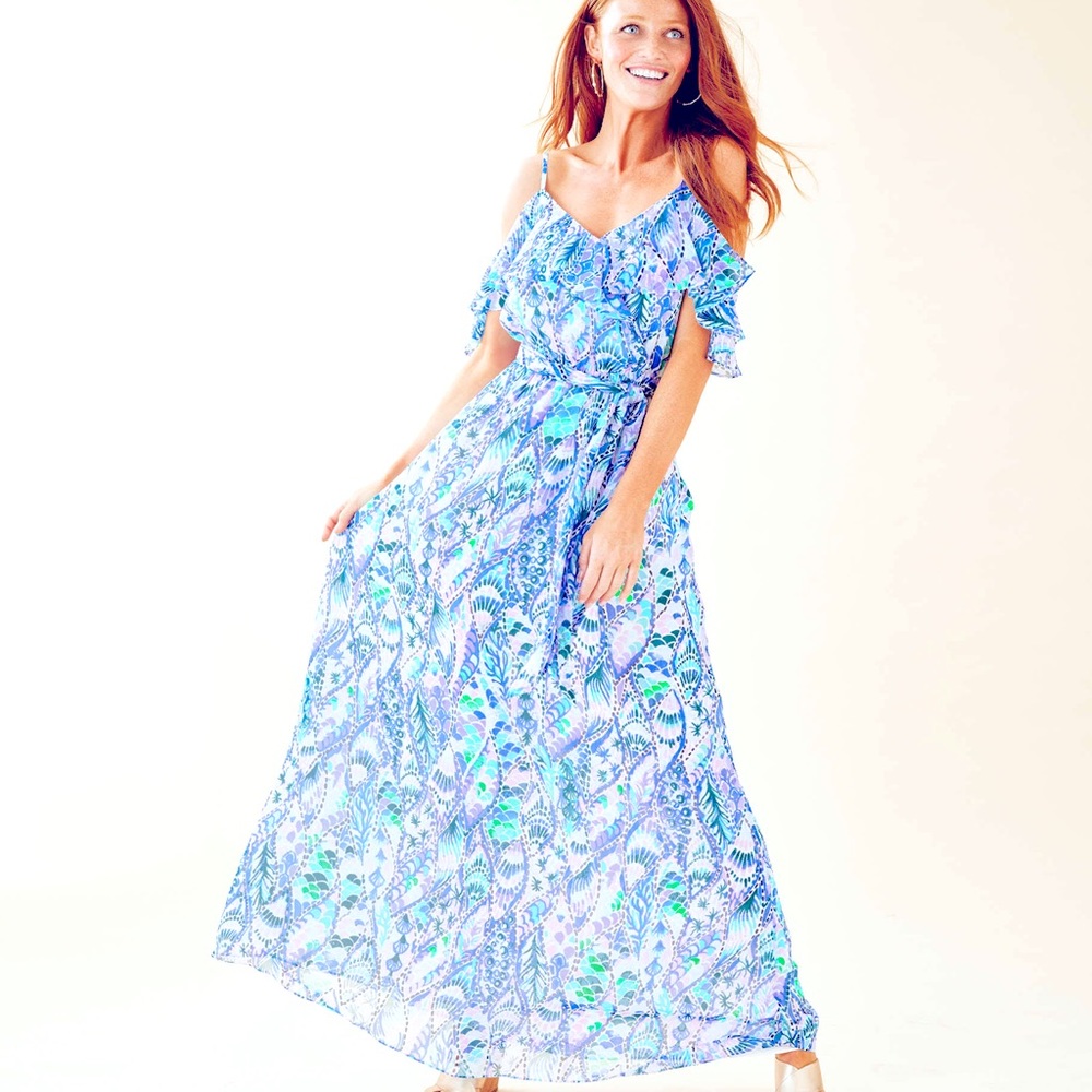Lilly Pulitzer Zadie Maxi Dress - NWT - Size Medium - Tails of the Sea